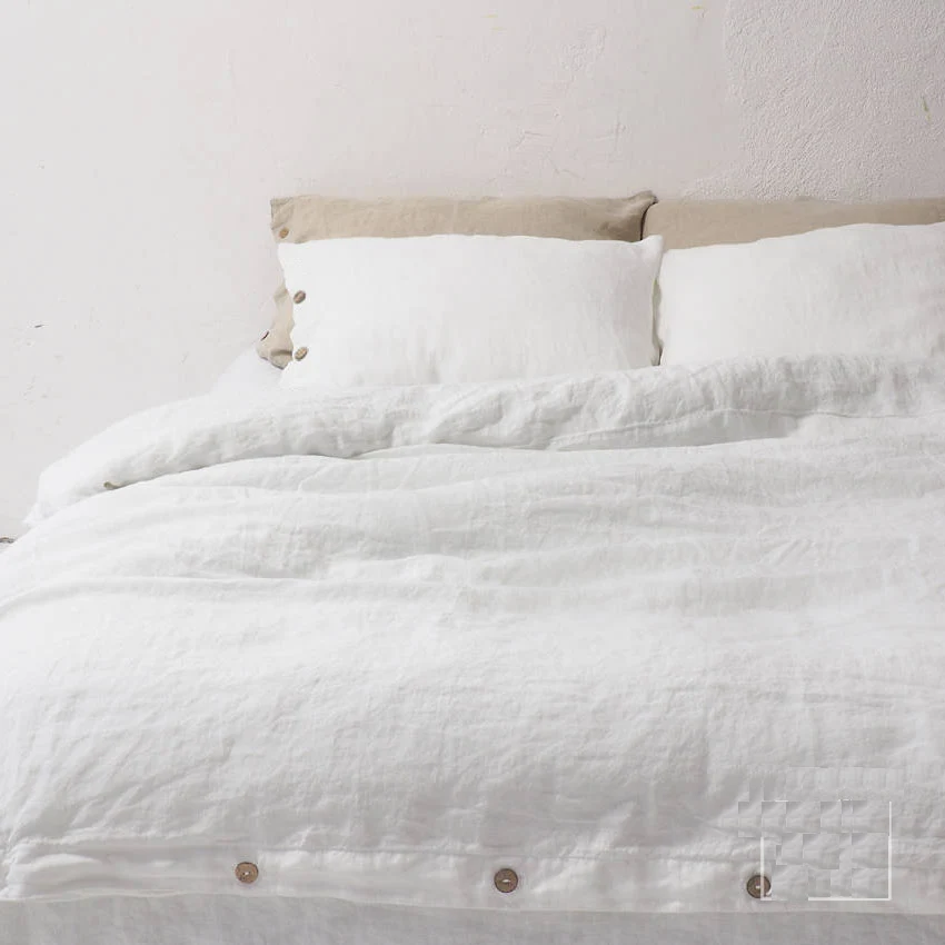 Pure Linen Duvet Cover Set, Natural Quilt Cover And Pillowcases, Double Bed Set, Queen King Duvet Cover 220x240, Bedding Set 5
