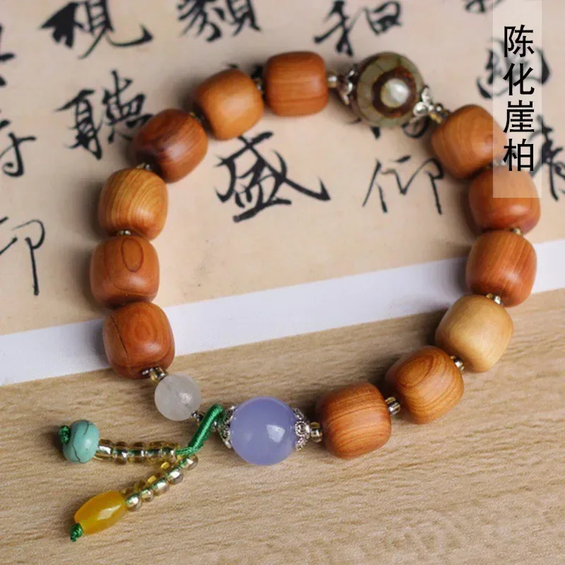 

Chenhua ya Cypress old shape beads DIY 1.2×12 hand string men and women's style literary rosary Buddha bead manufacturers