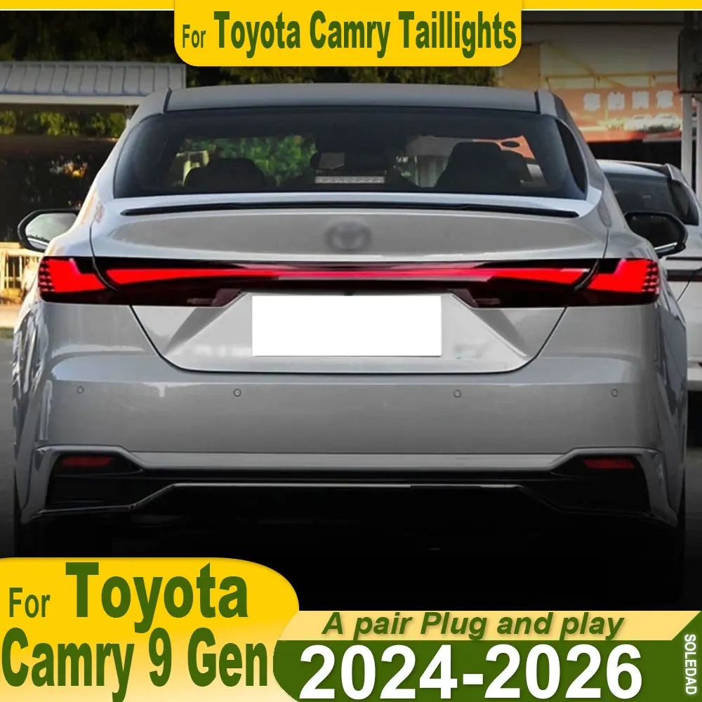 Fanale posteriore a LED per Toyota Camry 2024 2025 2026, con funzioni DRL, segnalazione, freno e retromarcia, accessori auto - immagine 3