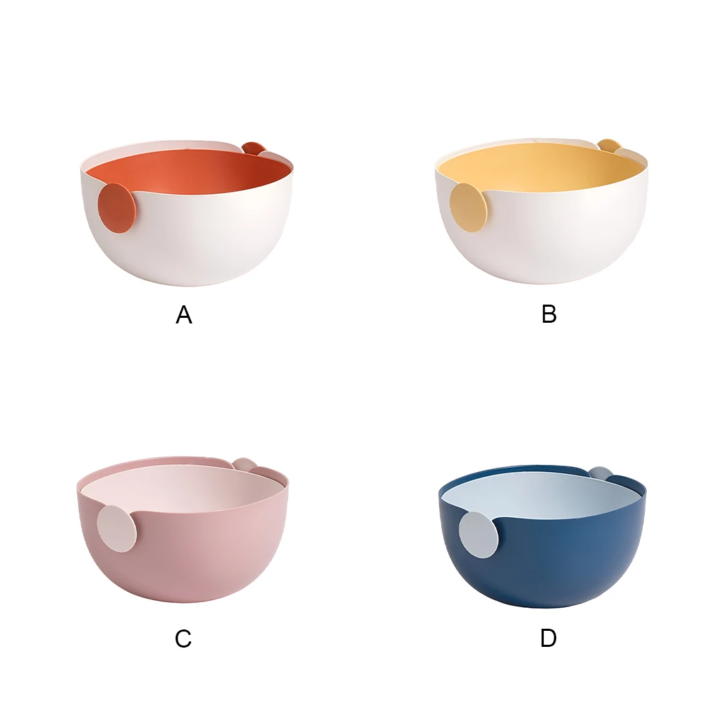 

Fruits Drain Basket Plastic Washing Colander Household Kitchen Strainer