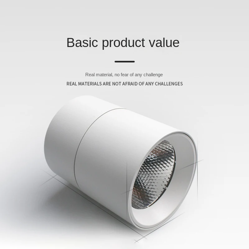 Full Spectrum Surface Mounted Downlight Spotlights with Adjustable Angle Without Punching Bedroom Ceiling Corridor Small Lights