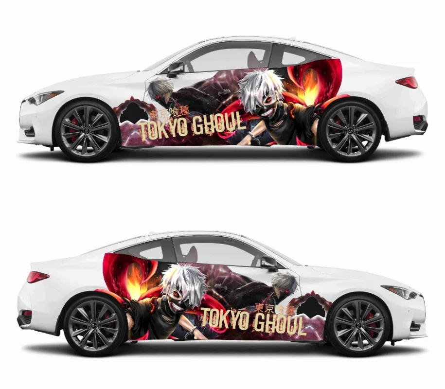 

Anime ITASHA Tokyo Ghoul Ken Kaneki Car Wrap Door Side Stickers Decal Fit With Any Cars Vinyl graphics car stickers Car Decal