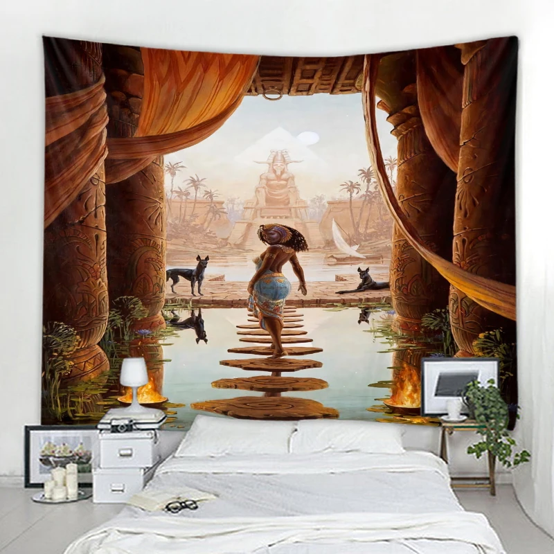 Egyptian palace background decoration tapestry mandala boho hippie wall decoration tapestry home decor tapestry