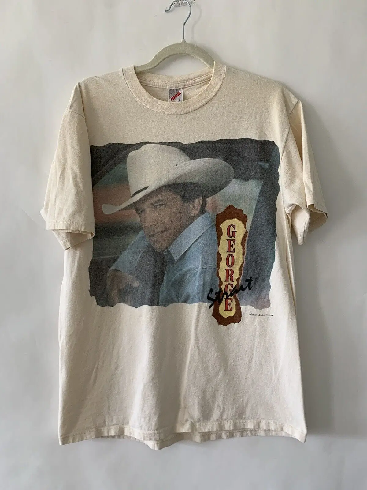 Maglietta Vintage George Strait Tour Concert Country Anni '90 Taglia L 1994 Rap Tee Y2K
