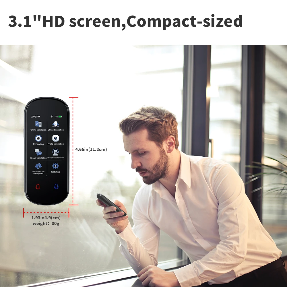 17 Languages Offline Intelligent Translator for Global Travelers with Real-time Voice Recording and Text Translation Functions voice translator language translator