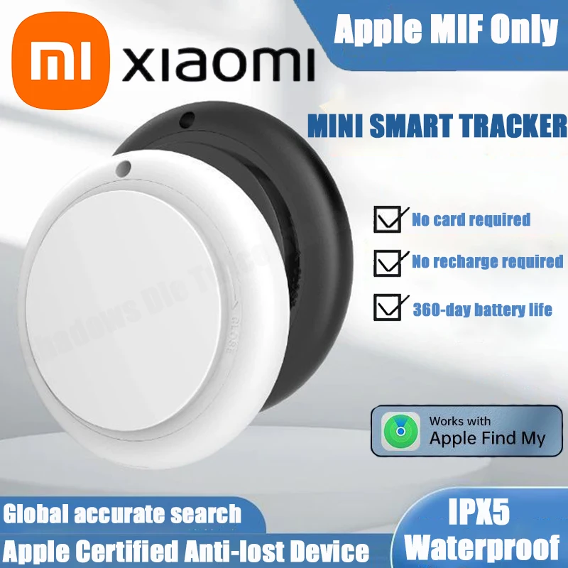Xiaomi Mini Tracking Tag Car Locator Anti-lost Wallet Keychain Smart Tag Bluetooth Tracker Item Finder Use Find My (IOS Only)