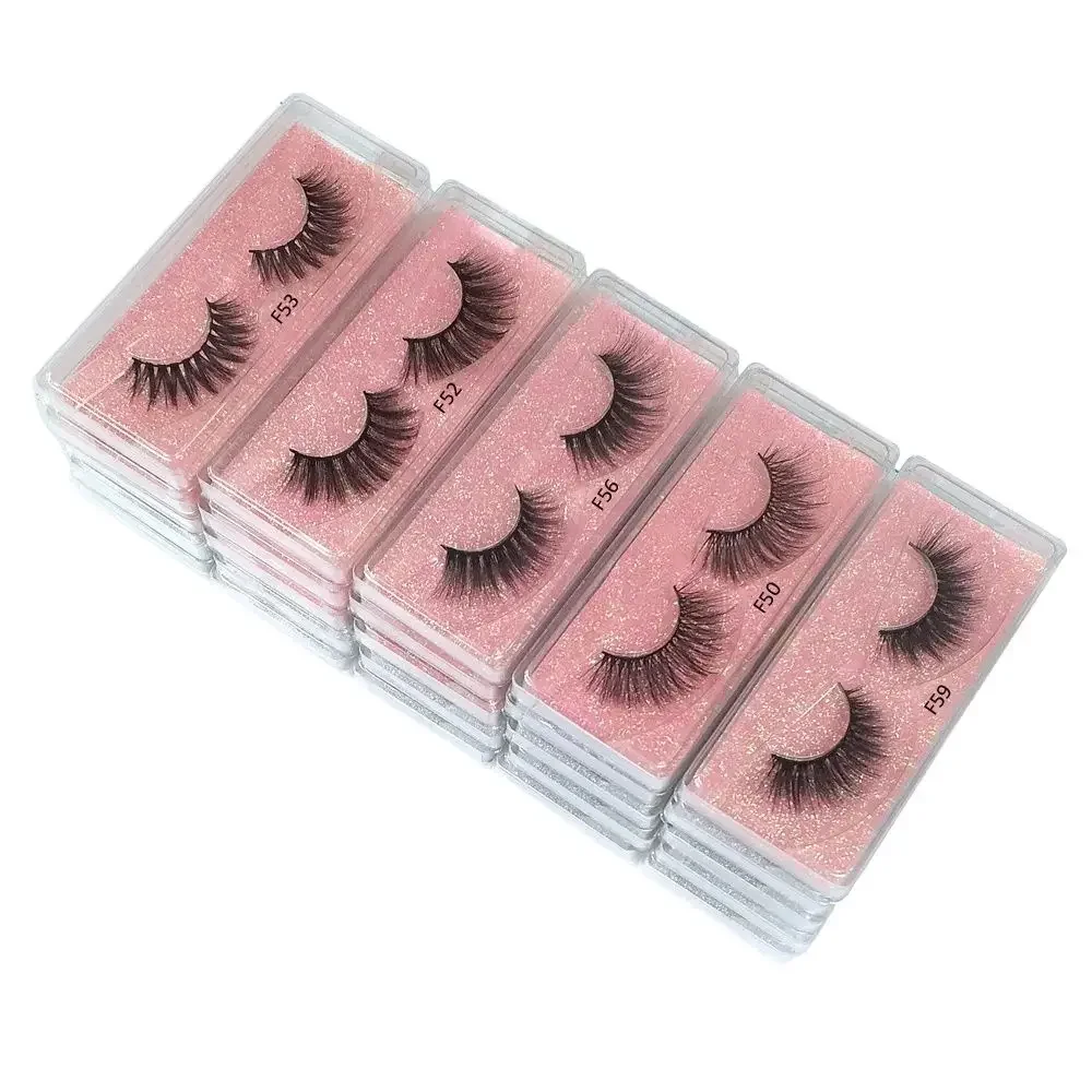 

10 Pairs 3D Mink Lashes In Bulk Natural False Eyelashes Hand Made Makeup Eye Lashes 3D Mink Eyelashes