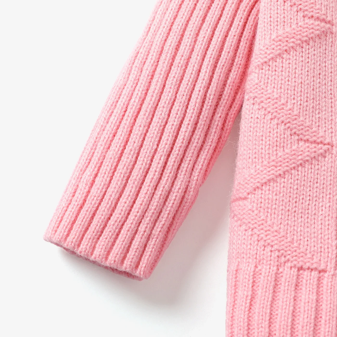 Baby Boy/Girl Turtleneck Sweater with Textured Design knit sweater