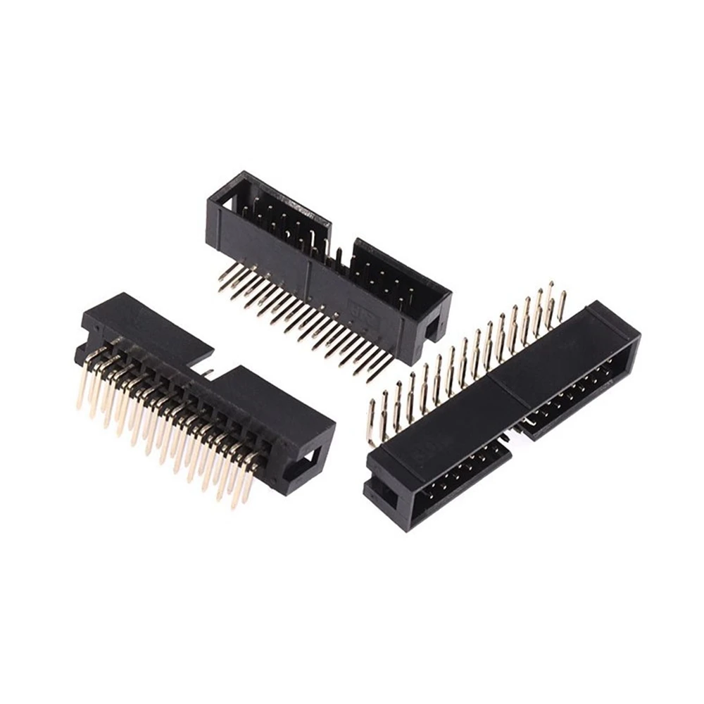 10/50pcs DIP 2.54mm 6P 8P 10 12P 18P 20P 24P 34P 40P 64pin MALE SOCKET Bent needle idc box headers PCB CONNECTOR DOUBLE ROW DC3