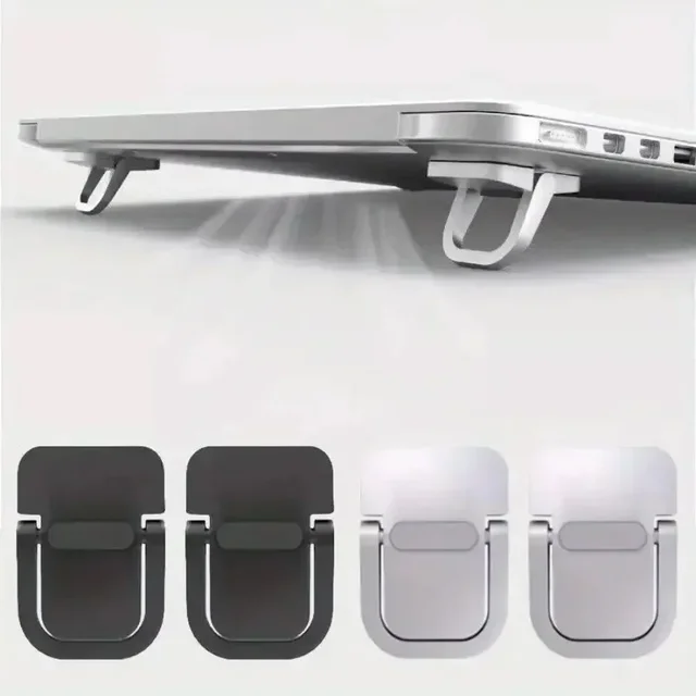 2 pièces en alliage d'aluminium accessoires pour ordinateur Portable support pour ordinateur Mini pieds portables pour Macbook support d'ordinateur 1
