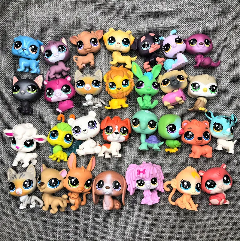 4/8/12PCS Random little Pet Collection Figure Dog Puppy Cat