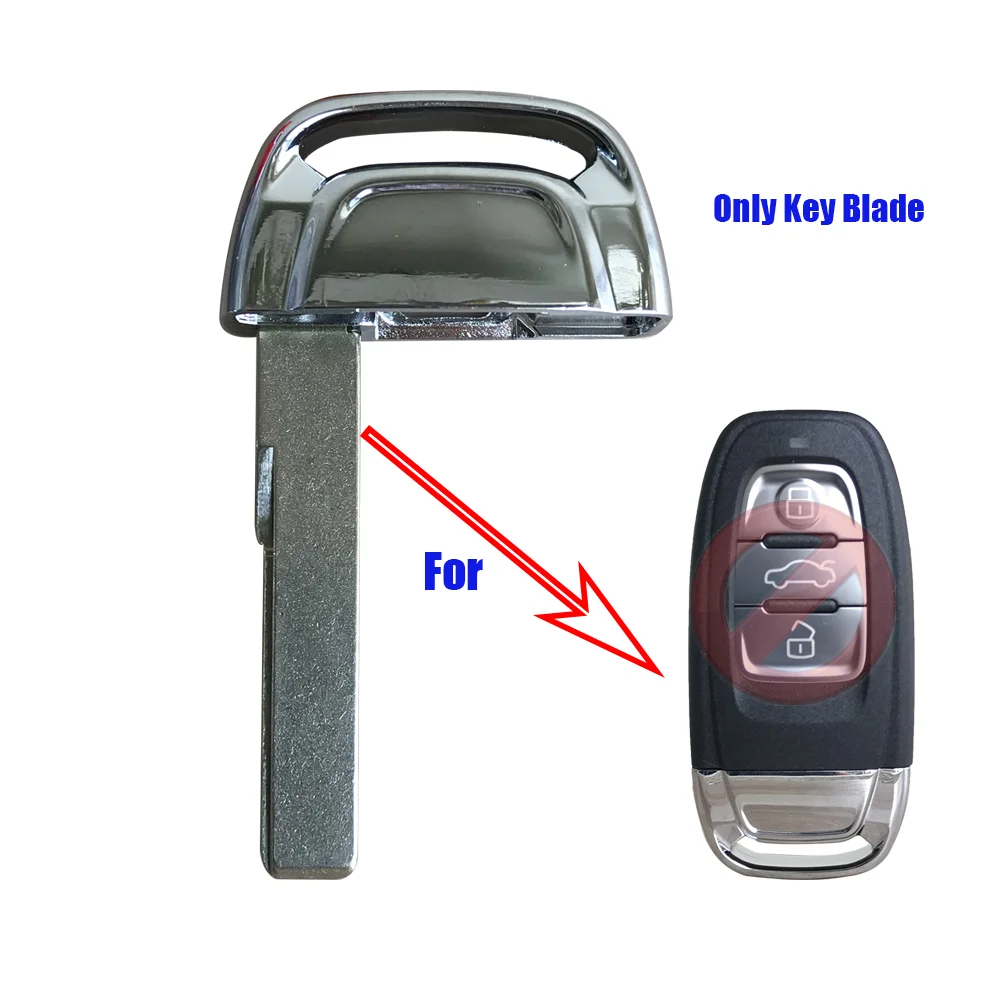 

Insert Emergency Key Smart Ignition Key for Audi A3 A4 A5 A6 A7 A8 Q5 Allroad Remote Key Blank HAA HU66 Uncut Blade
