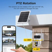LS VISION 12MP 60X Zoom optique caméra de sécurité solaire extérieure 4G/WiFi double écran conversation bidirectionnelle suivi automatique caméra de vidéosurveillance Ubox App 5
