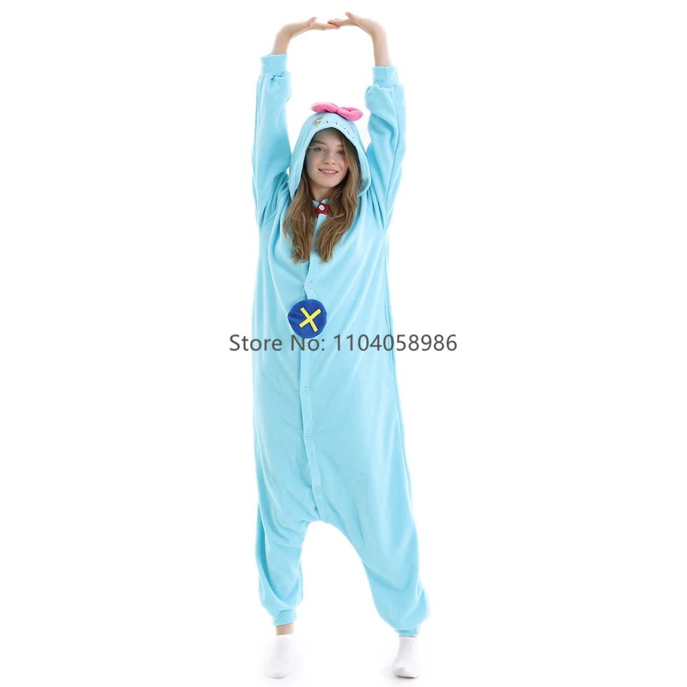 Animal Kigurumi Costume Halloween Onesie Cute Blue For Women Men Adult Kids Pyjamas Cartoon Pajama Cosplay Party Homewear