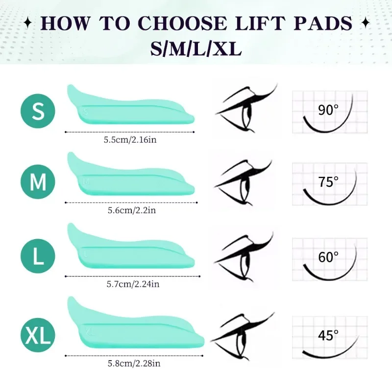 5/7 Pairs  Eyelash Perm Silicone Pad Eyelash Perm Assistant Tools 3D Lashes Curler Applicator Tools Lash Supplies for Women Gift