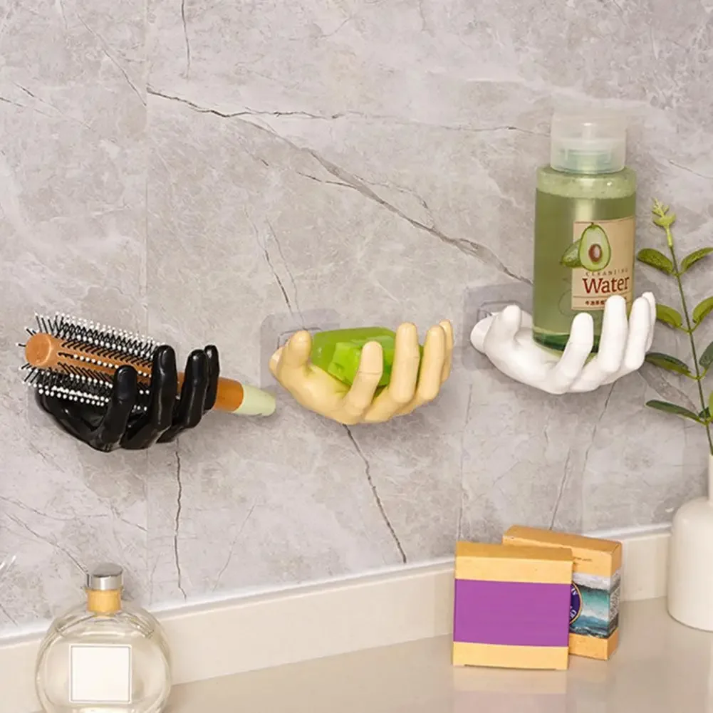 Resin Hand Hook Wall Clothes Storage Hook No Hole Key Earphone Multifunctional Storage Home Organiser wall mounted hook rack kitchen towel hook towel hook rack clothing organizer