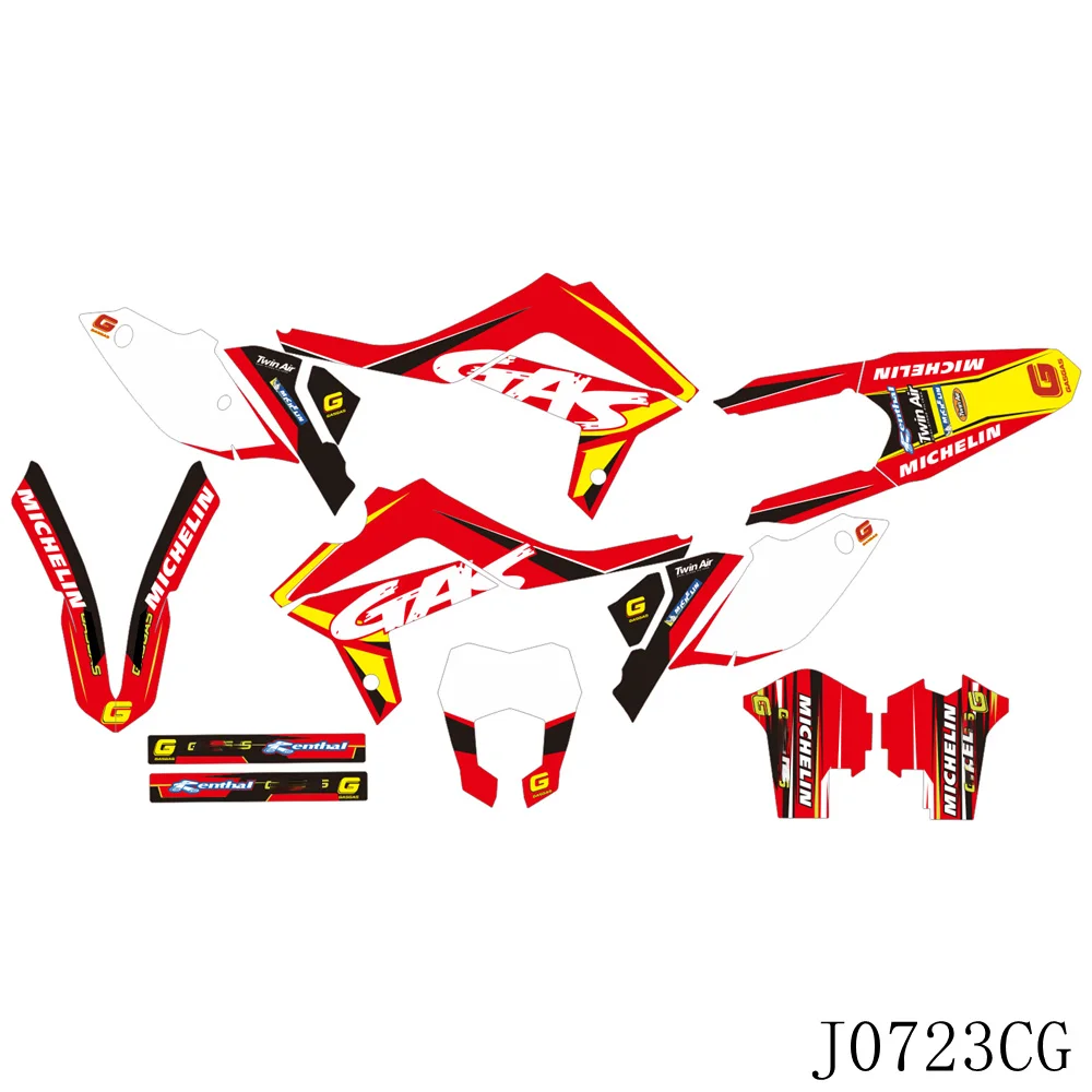 Graphics Decals Stickers Motorcycle Background Custom For GAS EC ECF 125 250 300 350 450 2012 2013 2014 2015 2016 2017 |