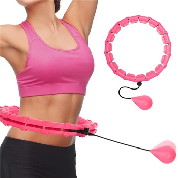 24 Parts Auto-Spinning Smart Sport Hoop Adjustable Fitness Circle Thin Waist Plastic Bodybuilding Exercise Intelligent Hula Ring 1