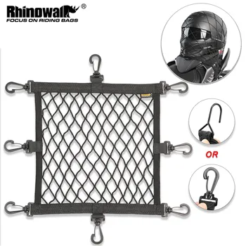 Rhinowalk Moto 8 Ganci in metallo o plastica Portacasco Rete Portabagagli per moto Porta rete Portaoggetti in rete Accessori per borse per bagagliaio