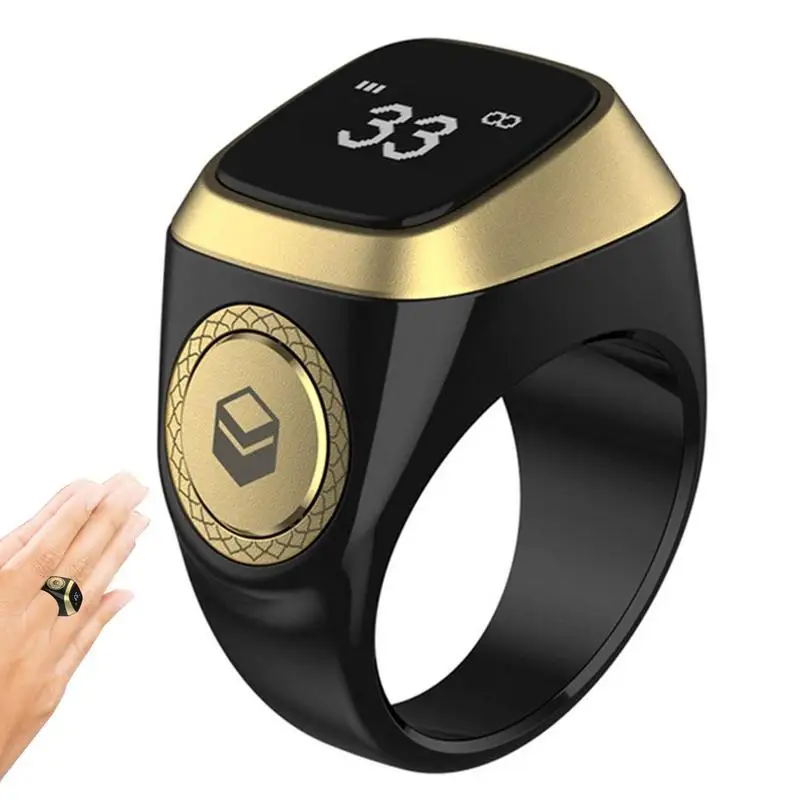 2024 Smart Tasbih Tally Counter for Muslims Zikr Ring Digital Tasbeeh 5 Prayer Time Vibration Reminder Waterproof Best PK M02