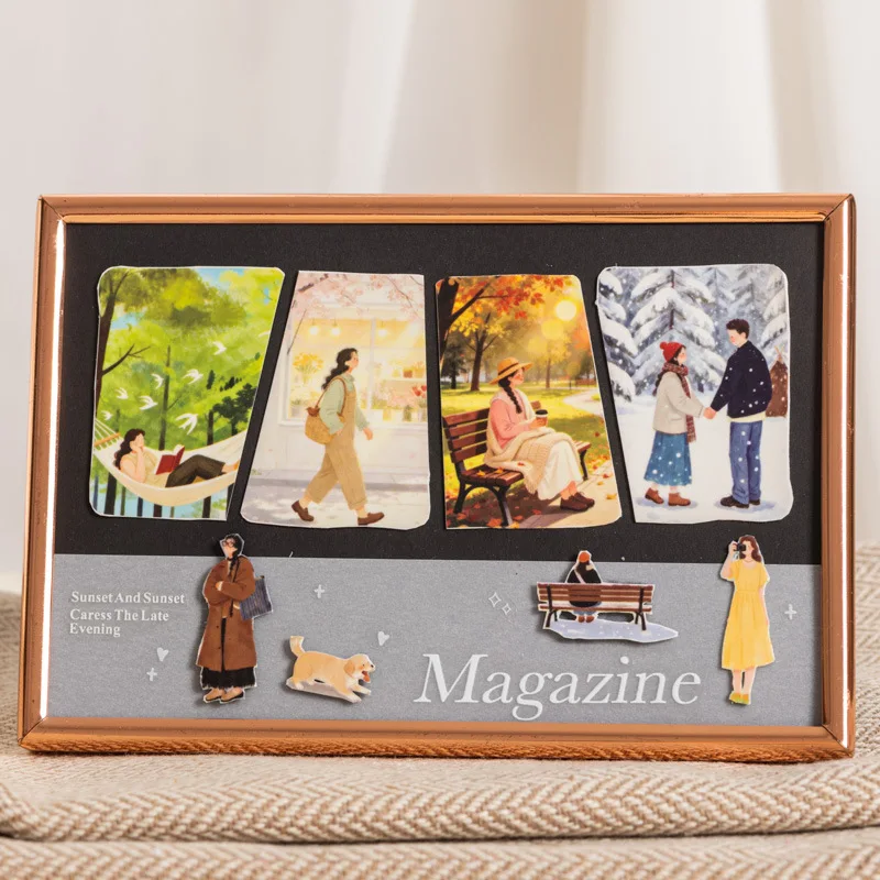 6pcs/1lot 장 접착 테이프 여유로운 휴일 정크 저널 DIY 종이 일본 마스킹..