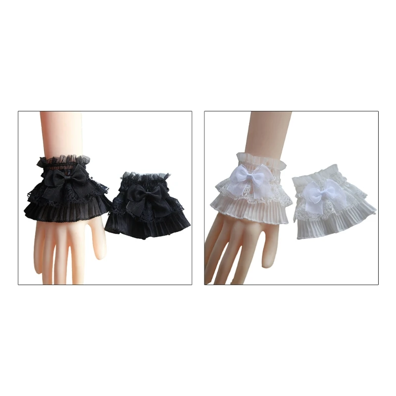 

Mesh Lace False Sleeves Steampunk False Cuffs Lace Wrist Cuff Horn Cuff