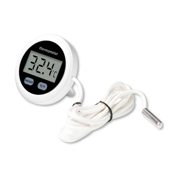 LCD Digital Thermometer Temperature Mini Round Thermometer Sensor Meter Monitor for Aquarium Fish Tank -50~+110℃ 1