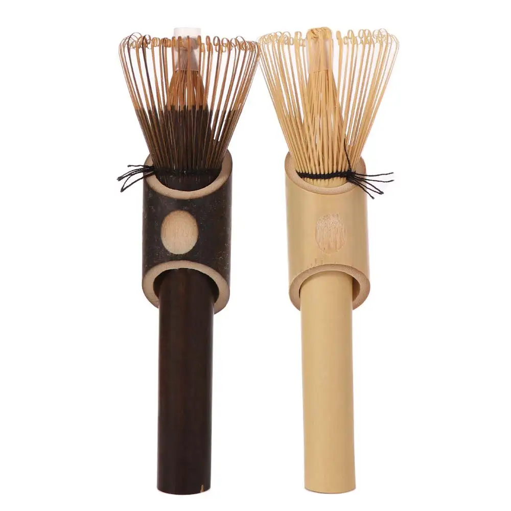 Japanese Style Matcha Whisk with Long Handle Portable Stirring Brush Matcha Powder Brush Tool Useful Handmade