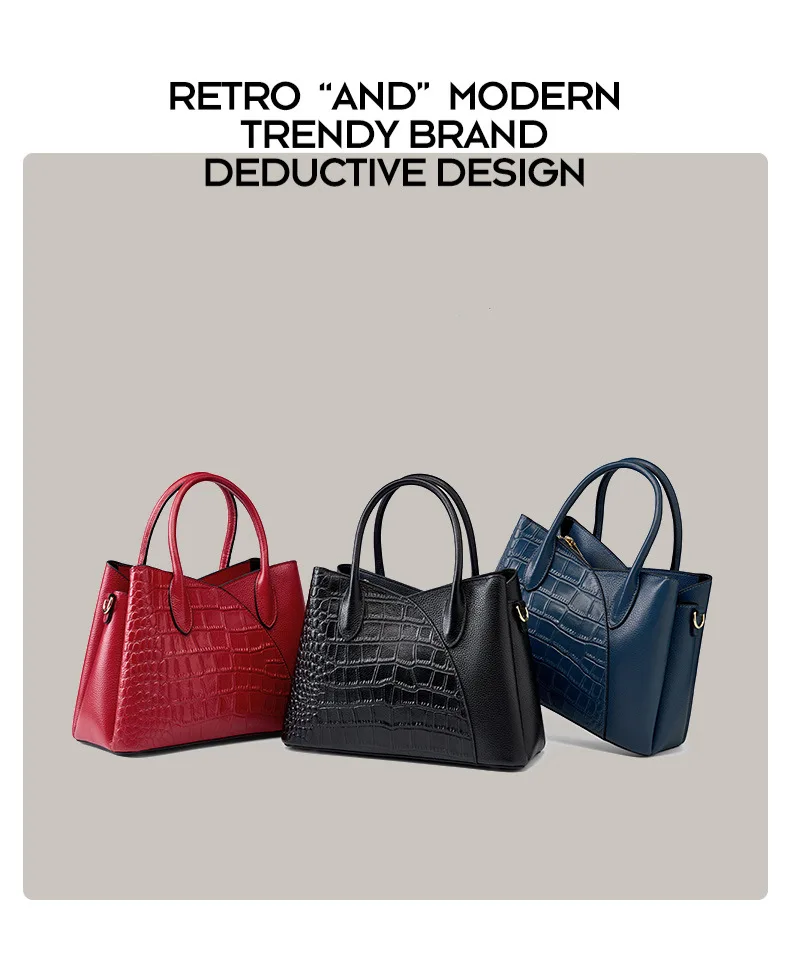 

Grand Genuine Leather Handbag 2023 New Commuter High Capacity Women's Bag