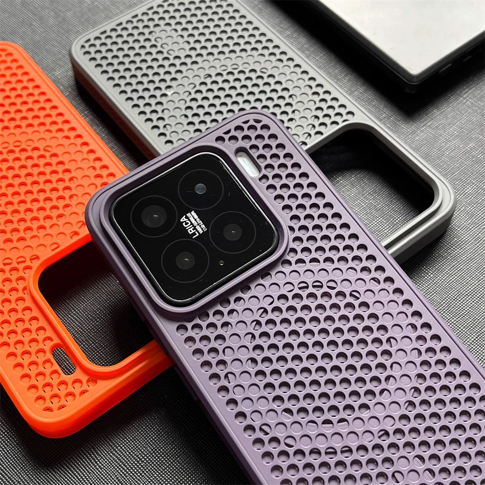 Honeycomb Breathable Magnetic Silicone Bumper Case - Hollow Solid Color Design