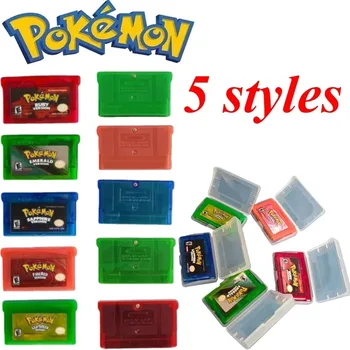 Cartuccia per videogiochi americana a 32 bit di alta qualità con serie Pocket Monsters in più colori, 5 versioni Gioco in scatola GBA