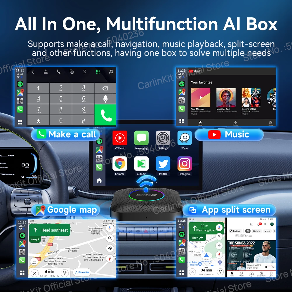 CarlinKit ̴ Ʈ AI TV ڽ, ȵ̵ 13 ī÷, ȵ̵ ڵ  , ¶ ׷̵ Ʈ TV ڽ,  ÷ 