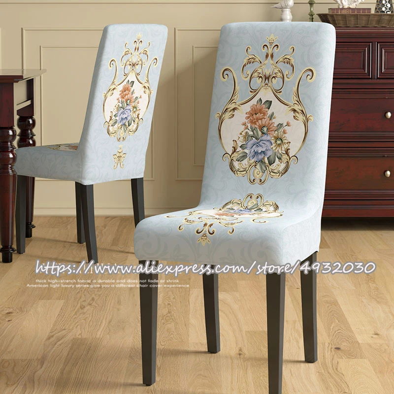 European dining chair cover universal dining seat cover home American hotel chair cover wooden chair protective cover