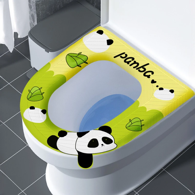 Cute Soft Silicone Toilet Seat Cover Washable Reusable Warm Toilet Pads Suitable for Toilet Rings of Different Shapes 3