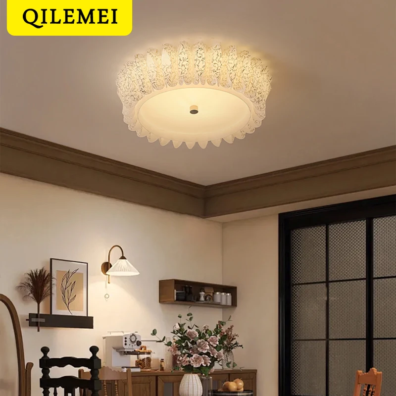 New Creative Ceiling Light Modern Living Room Study Homestay Bedroom Chandelier Acrylic Warm Girl Room LED Ceiling Mounted Lamp