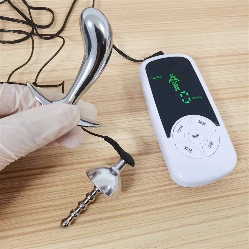 6 Modes Electric Shock Metal Penis Plug Urethral Dilator Sounding Anal Bead Massage Adult Games Sex Toys for Men Masturbation