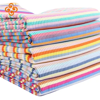 Rainbow Rib Knit Fabric 1