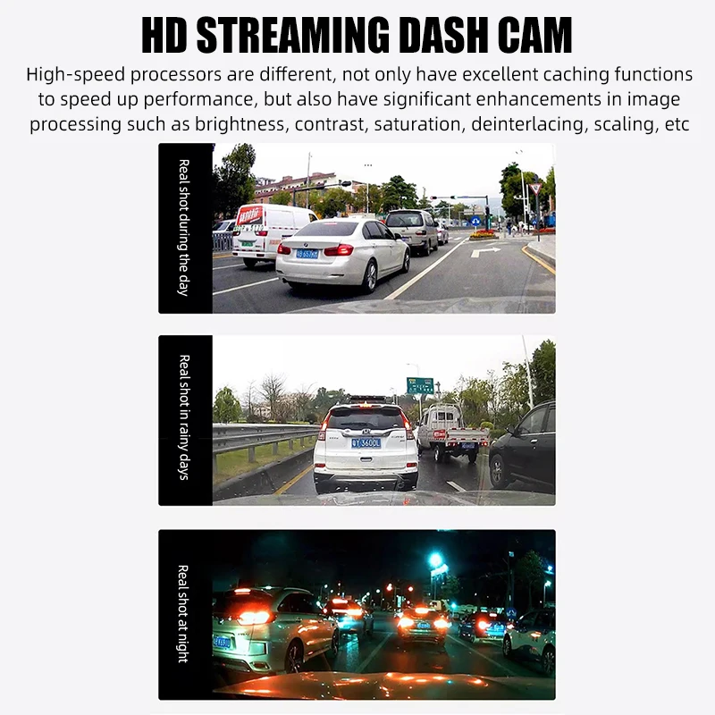 9.66-Inch HD 4K Touch Screen WIFI Streaming Rearview Mirror Dashcam Car DVR Front And Rear Video Recorder Night Vision