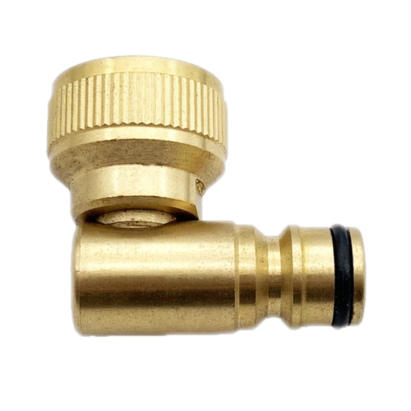 3/4 Brass Quick Connector 90° Elbow Female Faucet Water Adapter for Shower Tube Garden Yard Watering Equipment DropShip sanking upvc 20mm 50mm 45 degree elbow pvc connector for garden irrigation aquarium adapter water tank water pipe elbow joints