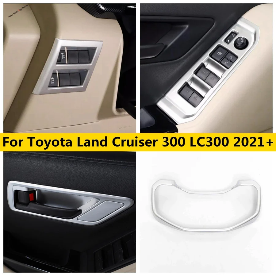 

Window Lift Button / Head Lights Lamps / Door Handle Bowl Cover Trim For Toyota Land Cruiser 300 LC300 2021 - 2024 Accessoris