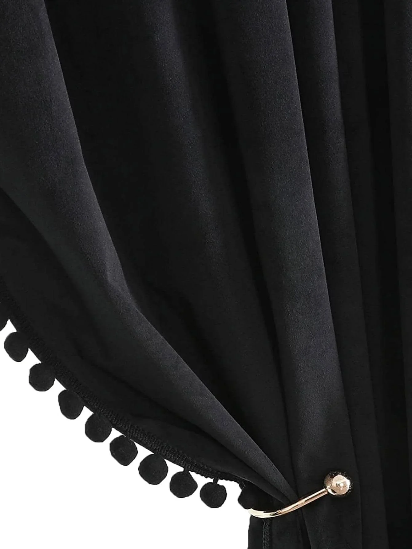 Premium Wool Ball Edge Blackout Curtains Curtains for Living Dining Room Bedroom French Minimalist Velvet Curtain 1PC 2