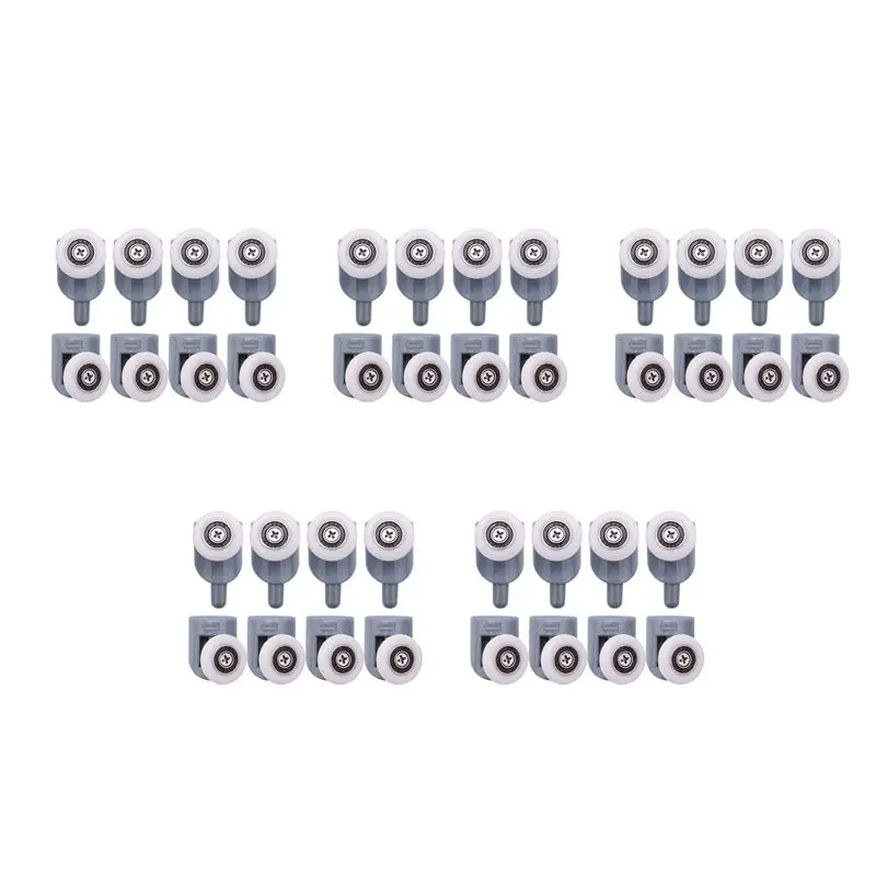 AB31-40Pc 샤워 도어 캐스터 롤러 샤워 도어 롤러 슬라이딩 도어 롤러 가이..