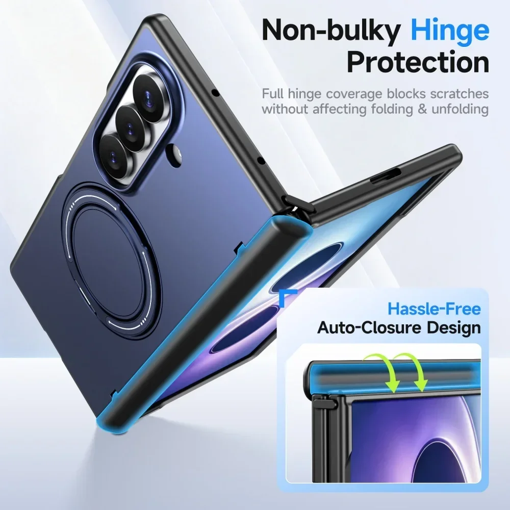 Premium Magnetic Phone Case with 360° Hinge Protection and Shockproof Design