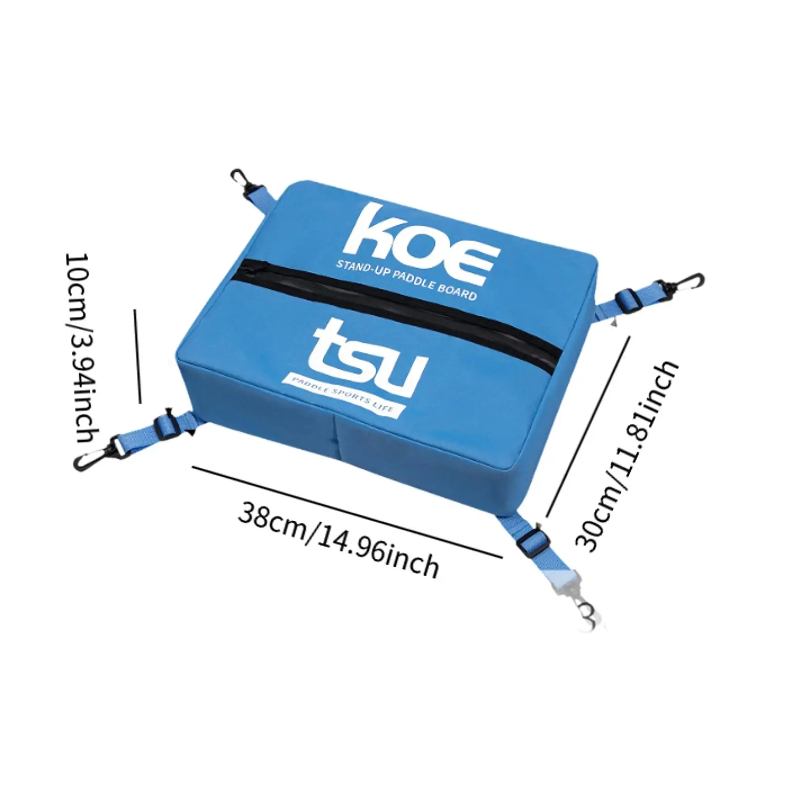 Portable Stand Up Paddleboard Cooler Bag Deck Pouch Zipper with Fixed Buckle for Kayaking Fishing Camping Surfboarding Outdoor