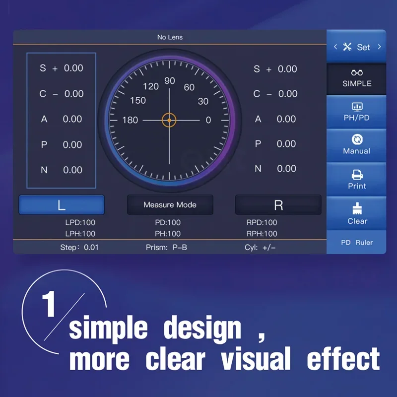 New Vision New Coming 7-inch Touch Screen Focimeter Lensometer Digital Auto Lens Meter UV