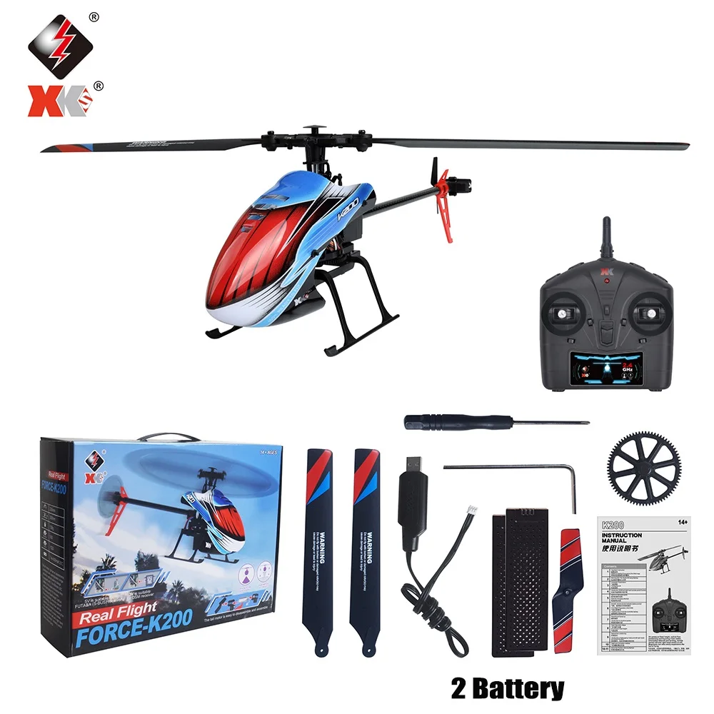 WLtoys XK K200 RC 헬리콥터, 리모컨 평면 광학 흐름 포지셔닝, 기압 고정 높이 비행기 장난감, 4CH, 2.4G