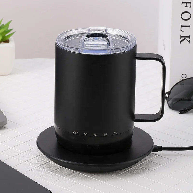 VSITOO S3 Pro Temperature Control Smart Mug with Lid, Coffee Mug Warmer  with Mug for Desk Home Office, App Controlled Heated Coffee Cup, Self  Heating Coffee Mug 14 oz, Electric Mug 