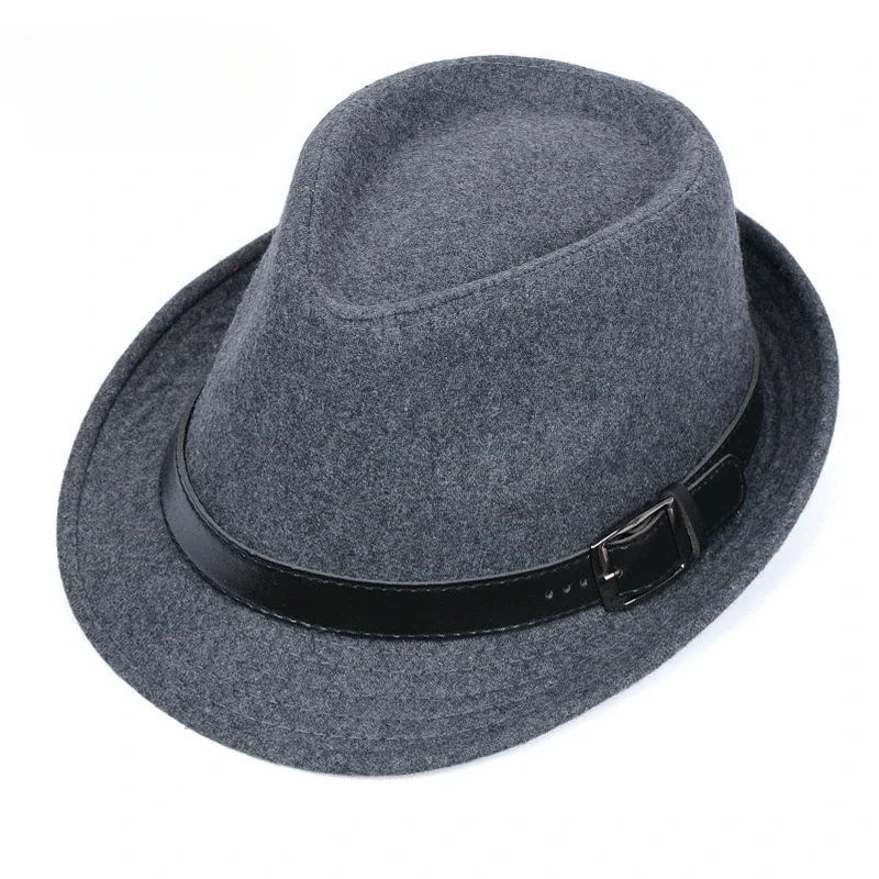 Men's Fashion Fedoras European Gentlemen's Hat Wool Blend Formal Hats Decorative Short Brim Hats Four Seasons Fedoras 2025Summer - 6