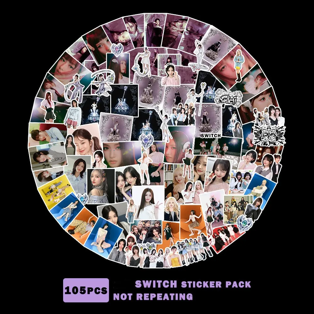 

105pcs SWITCH Album Sticker Notebook Diary Cup Mobile Phone Case Decorations Self-adhesive Graffiti Sticker Kpop Fans Gift