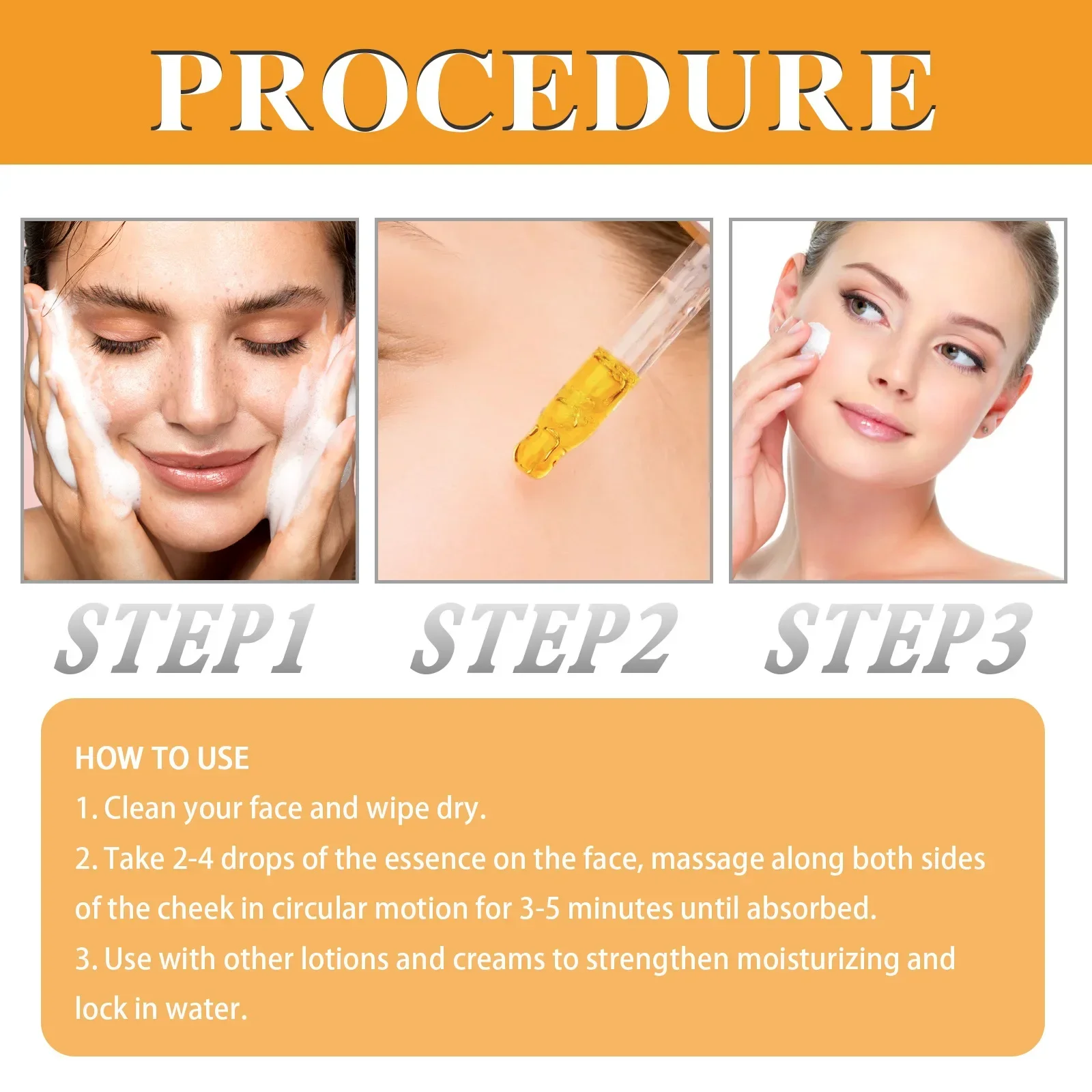 Vitamin C Whitening Face Serum Remove Dark Spots Freckles Fade Melanin Pigment Brightening Anti-Wrinkle Essence Beauty Skin Care 6